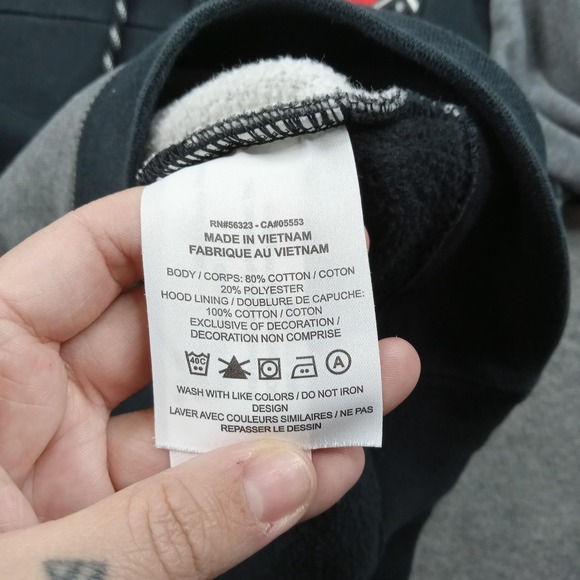 Ohio State Buckeyes Hoodie Mens Medium Black Gray NCAA Football Nike Fleece - Picture 4 of 9